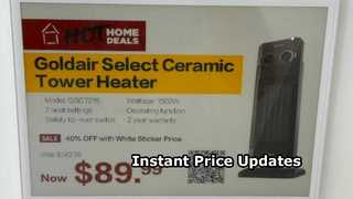 الحبر الإلكتروني يعرض علامة سعر السوبر ماركت