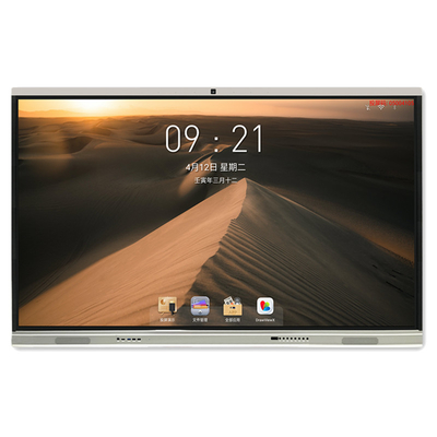 شاشة عرض LCD مسطحة تفاعلية 4K Android 11 شاشة LED متعددة اللمس مع فتحة OPS للتعليم
