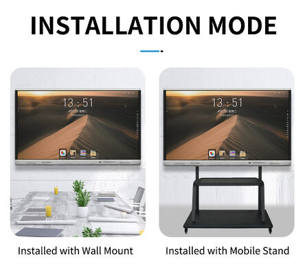 شاشة لمسة تفاعلية بطول 75 بوصة مع نقاط لمسة 20/40 وملمس الأشعة تحت الحمراء للتدريس المدرسي واجتماعات المكتب