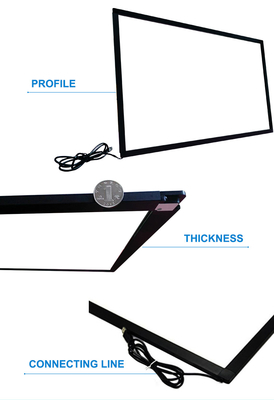 iBoard OEM حجم 19-200 بوصة إطار متعدد اللمس بالأشعة تحت الحمراء للمس كشك 8 مللي ثانية 20 نقطة اتصال