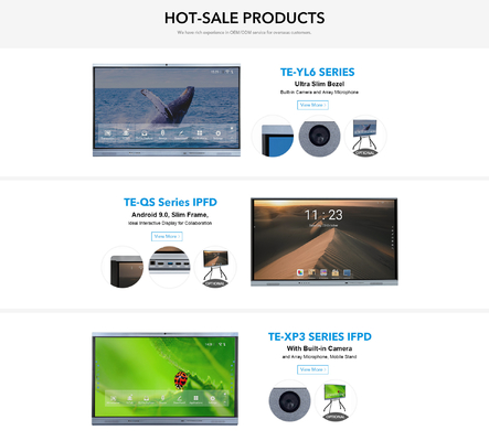 IR Touch Classroom السبورة التفاعلية ، 4K 75 بوصة 2 + 16G السبورة الذكية