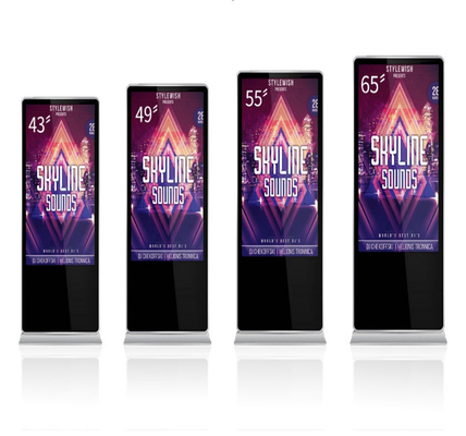 OEM حجم شاشة LCD متعددة اللمس التفاعلية لافتات 3840x2160 الألومنيوم الروبوت