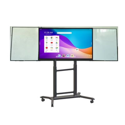 75"أندرويد Multi Finger Pen Touch 4K UHD LED Smart Blackboard جوجل كمبيوتر كمبيوتر الكمبيوتر الكاميرا الميكروفون المسجل مع موقف متحرك