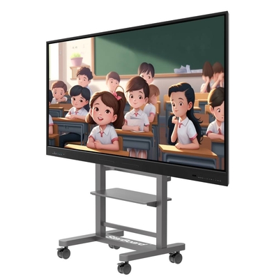 لوحة ذكية LCD عرض اجتماع رقمي لوحة بيضاء تفاعلية تعليم المدرسة التعليم الالكتروني 4k لوحة ذكية