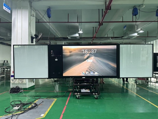 75' شاشة تفاعلية أندرويد ويندوز متعددة اللمسات 4K UHD LED لوحة سوداء ذكية لوحة بيضاء كاميرا ميك اسكنر