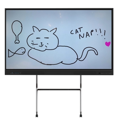 3840*2160 لوحة تعليمية LCD 5ms لوحة لمس تفاعلية ويندوز لينكس للأشعة تحت الحمراء للتعليم التجاري أو المدرسي
