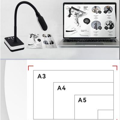 مُعرض USB 2.0 كاميرا المستندات المُسْتَشْعِر A3 A4 A5 حجم