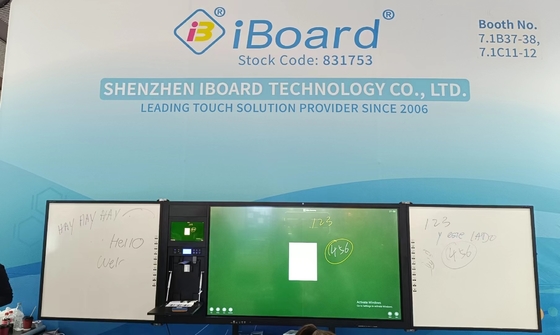 iboard المصنع المباشر 75 بوصة قابلة للقفل قابلة للتسجيل المتصلة ببعضها البعض اللوحة السوداء اللوحة البيضاء الذكية التفاعلية شاشة شاشة مسطحة جميعها في واحد مع دعم الوقوف علامة قلم كريكت حل التعليم الكتابة