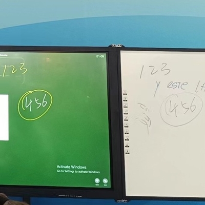 iboard المصنع المباشر 75 بوصة قابلة للقفل قابلة للتسجيل المتصلة ببعضها البعض اللوحة السوداء اللوحة البيضاء الذكية التفاعلية شاشة شاشة مسطحة جميعها في واحد مع دعم الوقوف علامة قلم كريكت حل التعليم الكتابة