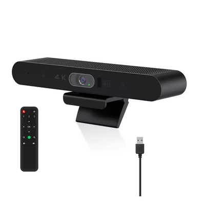 أسود أبيض سهل التثبيت 4K كاميرا ويب فيديو مؤتمر كاميرا USB AI تتبع تلقائي 2160p كاميرا ويب تتبع مع صوت غرفة المؤتمرات المتحدث