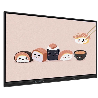 4K 65 75 86 98 110 بوصة لوحة مضادة للوهج معتدلة تفاعلية Smart Whiteboard IR Monitor Super Slim Frame شاشة كمبيوتر لحدث التدريب على اجتماعات المدارس