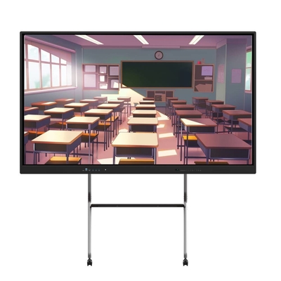 4K 65 75 86 98 110 بوصة لوحة مضادة للوهج معتدلة تفاعلية Smart Whiteboard IR Monitor Super Slim Frame شاشة كمبيوتر لحدث التدريب على اجتماعات المدارس