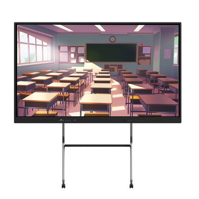 4K 65 75 86 98 110 بوصة لوحة مضادة للوهج معتدلة تفاعلية Smart Whiteboard IR Monitor Super Slim Frame شاشة كمبيوتر لحدث التدريب على اجتماعات المدارس
