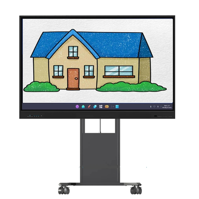 4K الدقة التفاعلية لوحة مسطحة 350 سطوع سطوع عالي و 15W * 2 مكبرات الصوت أندرويد 13 اللوحة البيضاء التفاعلية للتعليم المدرسي والاجتماع