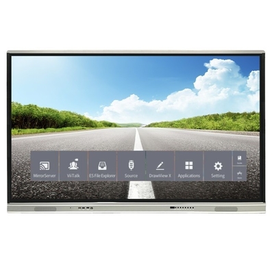 4K الدقة التفاعلية لوحة مسطحة 350 سطوع سطوع عالي و 15W * 2 مكبرات الصوت أندرويد 13 اللوحة البيضاء التفاعلية للتعليم المدرسي والاجتماع