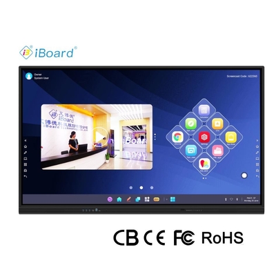 Iboard منتج جديد شاشة ذكية 98 " 4K التفاعلية شاشة شاشة مسطحة حجم كبير شاشة لمسة شاشة شاشة لدور الاجتماعات