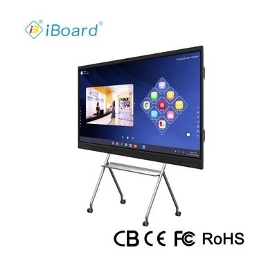 Iboard Factory Direct 75 بوصة 4K Multi Touch Smart Screen التفاعلية لوحة مسطحة عرض لوحة بيضاء للاجتماعات والتدريس