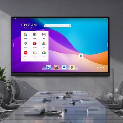 الصين مصنع السعر 4k 55 65 75 85 96 110 بوصة الشاشة اللمسية متعددة اللغات البرمجيات LCD الذكية لوحة اندرويد تفاعلية