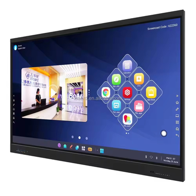 IBoard Factory اللوحة البيضاء التفاعلية متعددة اللمسات الشاشة القلم دعم 20 نقطة لمسة الميكروفون المدمج مع المرآة الشاشة اللوحة البيضاء التفاعلية نظام التشغيل Android