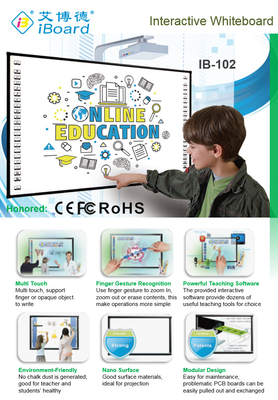 Factory Direct IBoard Ceramic/Smooth-Plastic Glossy Surface IR Interactive Whiteiboard Smart Touch Panel With 22pcs Hotkeys Each Side for School Education White Board interactive whiteoboard