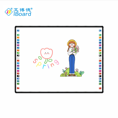 Factory Direct IBoard Ceramic/Smooth-Plastic Glossy Surface IR Interactive Whiteiboard Smart Touch Panel With 22pcs Hotkeys Each Side for School Education White Board interactive whiteoboard