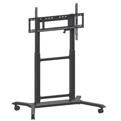 IBoard ارتفاع قابلة للتعديل 42 "-86" عربة التلفزيون المتنقل المتعدد للشاشة المسطحة التفاعلية لوحة ذكية VESA 100 * 100-800 * 600mm