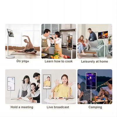 IBoard 27 32 بوصة أندرويد 13 في الخلية لوحة لمسة التلفزيون الذكي شاشة LCD لمسة شاشة شاشة شاشة قابلة للتحريك قابلة للتحرك الدوران مع البطارية