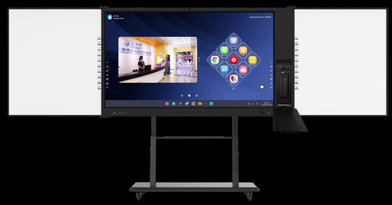 iBoard Factory Android 14 8+128G لوحة مسطحة تفاعلية مع تباين عال 1200: 1 وسرعة المؤشر 100 نقطة / S 20 نقطة لمس مدعومة مع مشاركة الشاشة لوحة بيضاء تفاعلية