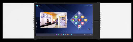 iBoard Factory Android 14 8+128G لوحة مسطحة تفاعلية مع تباين عال 1200: 1 وسرعة المؤشر 100 نقطة / S 20 نقطة لمس مدعومة مع مشاركة الشاشة لوحة بيضاء تفاعلية
