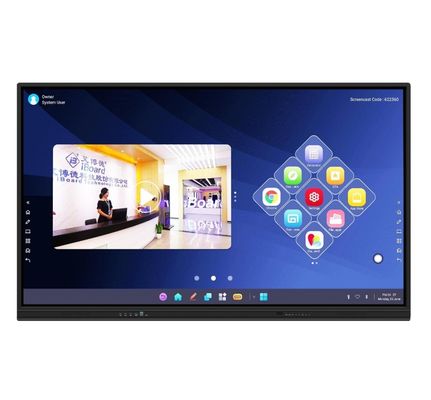 75 Inch EDLA Certified Interactive Flat Panel Display | Smart Touch Screen Monitor For Education Classroom & Business,Office | Smart Interactive Panel Android 14 & Windows Dual System IFPD