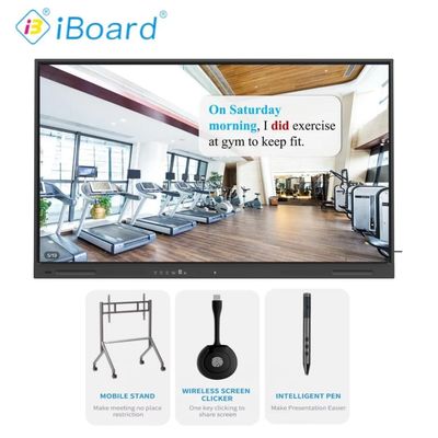 75 Inch EDLA Certified Interactive Flat Panel Display | Smart Touch Screen Monitor For Education Classroom & Business,Office | Smart Interactive Panel Android 14 & Windows Dual System IFPD