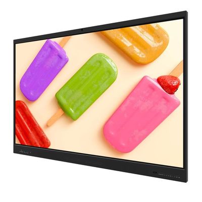 إطار اللمس بالأشعة تحت الحمراء iBoard 55 65 75 86 بوصة للفيديو المنزلي الشاشة الذكية كيوسك الإشارات الرقمية مع اتصال USB لمكتب المدرسة