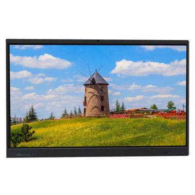 لوحة LED التفاعلية الذكية 65 بوصة 4K UHD مع جهاز التشغيل Android 14 مكاملة الكاميرا الميكروفون الكمبيوتر مكبر الصوت WiFi مثالية للتدريس المدرسي والمؤتمرات واستخدام المكتب