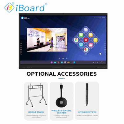 سعر المصنع IBoard شاشة تفاعلية مسطحة مقاس 65 بوصة مع شاشة تعمل باللمس بالأشعة تحت الحمراء وذاكرة وصول عشوائي (RAM) سعة 3 جيجابايت