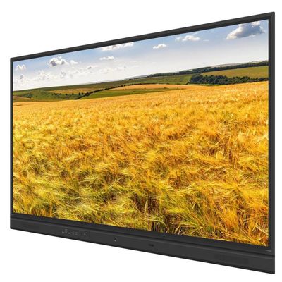 سبورة بيضاء تفاعلية LCD مثبتة على الحائط مقاس 75 و 86 بوصة مع 2 مكبر صوت 15 واط ومضخم صوت اختياري وكاميرا وميكروفون مدمجين اختياريين ونظام كمبيوتر يعمل بنظام Android