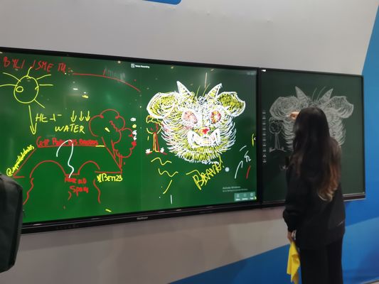 iBoard المعدات التعليمية 75 86 بوصة شاشة لمسة رقمية أفضل لوحة ذكية LCD متصلة ببعضها