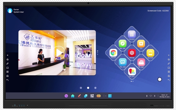 شاشة تفاعلية مسطحة تعمل باللمس للبيع بالجملة من المصنع مع لمس بالأشعة تحت الحمراء وترقية عن بعد عبر شبكة الإنترنت، سبورة بيضاء تفاعلية وشاشة تلفزيون تعمل باللمس