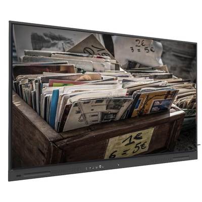 شاشات تفاعلية مسطحة مقاس 110 بوصة بشاشة كبيرة بنظام Android OPS PC USB HDMI TYPE-C منافذ توصيل الكل في واحد 50 نقطة لمس نوع الحائط متحرك