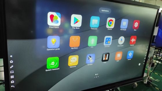 75 بوصة 4k شاشة مراقبة ذكية لوحة LCD اللوحة البيضاء التفاعلية واي فاي التفاعلية لوحة مسحة مسطحة للوصول للتدريس ومؤتمر المكتب