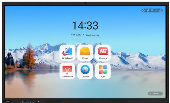 لوحة iBoard التفاعلية الذكية مقاس 86 بوصة، شاشة مسطحة للمؤتمرات والتعليم
