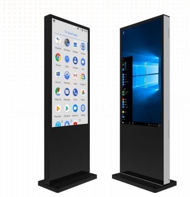 كشك بشاشة تعمل باللمس مقاس 55 بوصة يعمل بنظام Android Standee IR PCAP Win PC للسوبر ماركت والمكاتب التجارية