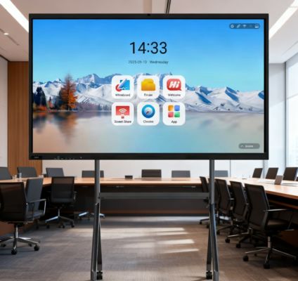 Original Manufacturer Multi Touch Screen Mobile Stand Lcd Digital Interactive Smart Board 55 65 75 Inches Interactive Flat Panel for teaching&Business