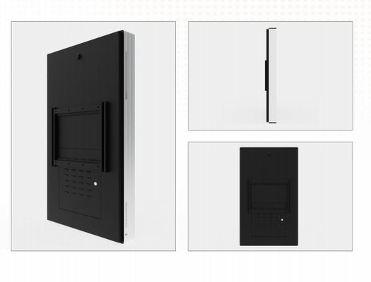 كشك بشاشة تعمل باللمس بالأشعة تحت الحمراء مثبت على الحائط مقاس 65 بوصة بدقة 4K ومكبرات صوت مدمجة