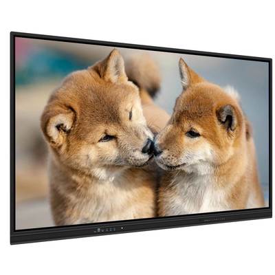 Interactive Flat Panel Wall Mounted Android 14 15 Computer 75 86 Inch Smart Board Wifi 60W Speakers Ai Camera Microphone Whiteboard Software Integrated