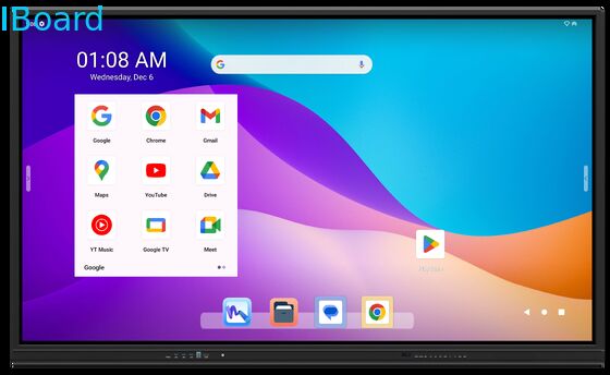 86 بوصة لوح أبيض تفاعلي معتمد من Google EDLA بمعالج 8 نواة للفصول الدراسية والمؤتمرات