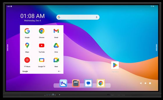 لوحة بيضاء تفاعلية بـ 86 بوصة Google EDLA معتمدة للصفوف والمؤتمرات