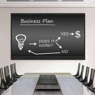 شاشة تفاعلية مسطحة مضادة للتوهج متعددة اللمس للسبورة البيضاء التفاعلية للاجتماعات المدرسية