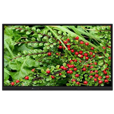 سبورة بيضاء تفاعلية بتقنية LED مقاس 65 و 75 و 86 بوصة مع مكبرات صوت 2 × 15 واط، موجهة أفقيًا، مثبتة على الحائط، للاستخدام المنزلي والتدريس والاجتماعات عبر تطبيق Zoom