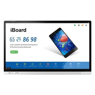 IBoard 55-98 بوصة اللوحة البيضاء التفاعلية اللوحة التدريسية الذكية مع 4K HD العرض النظام المزدوج ويندوز وأندرويد زجاج مضاد للوهج