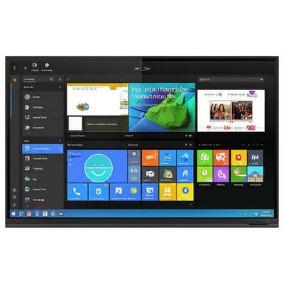 شاشة تفاعلية مسطحة مقاس 86 بوصة مع نظام أندرويد وواي فاي وبرنامج سبورة بيضاء مدمج للفصول الدراسية والمكاتب